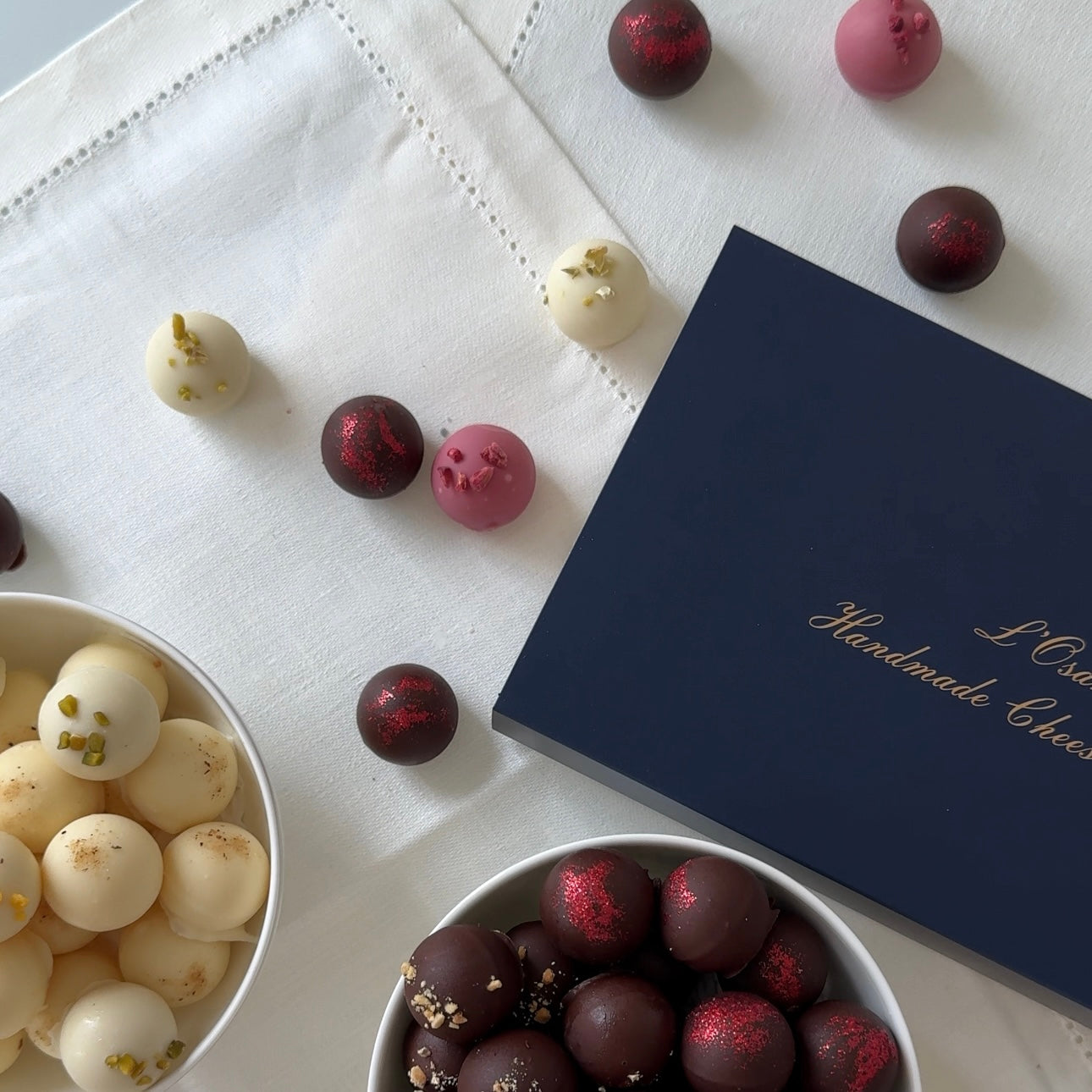 L'OSANNA PRALINES Swiss handmade chocolate and cheese pralines