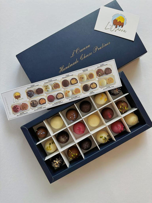 L'OSANNA PRALINES Swiss handmade chocolate and cheese pralines 