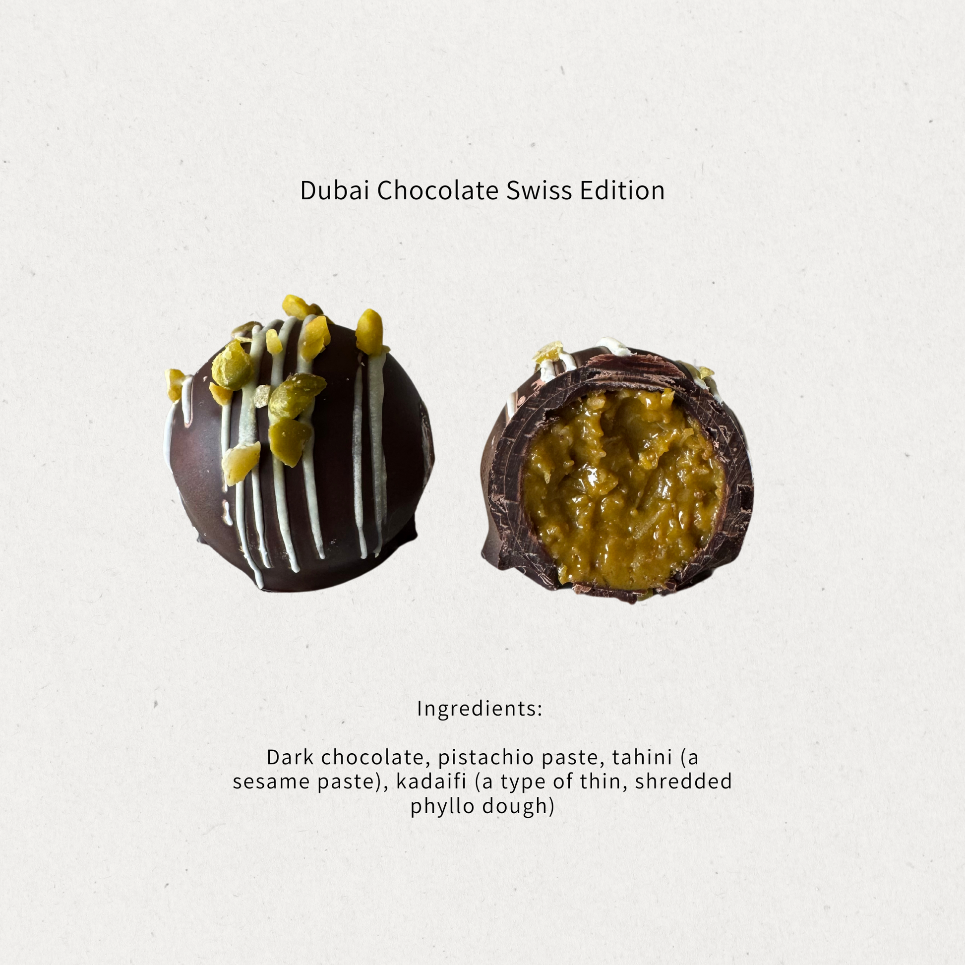 Dubai Chocolate Swiss Edition L'Osanna Pralines