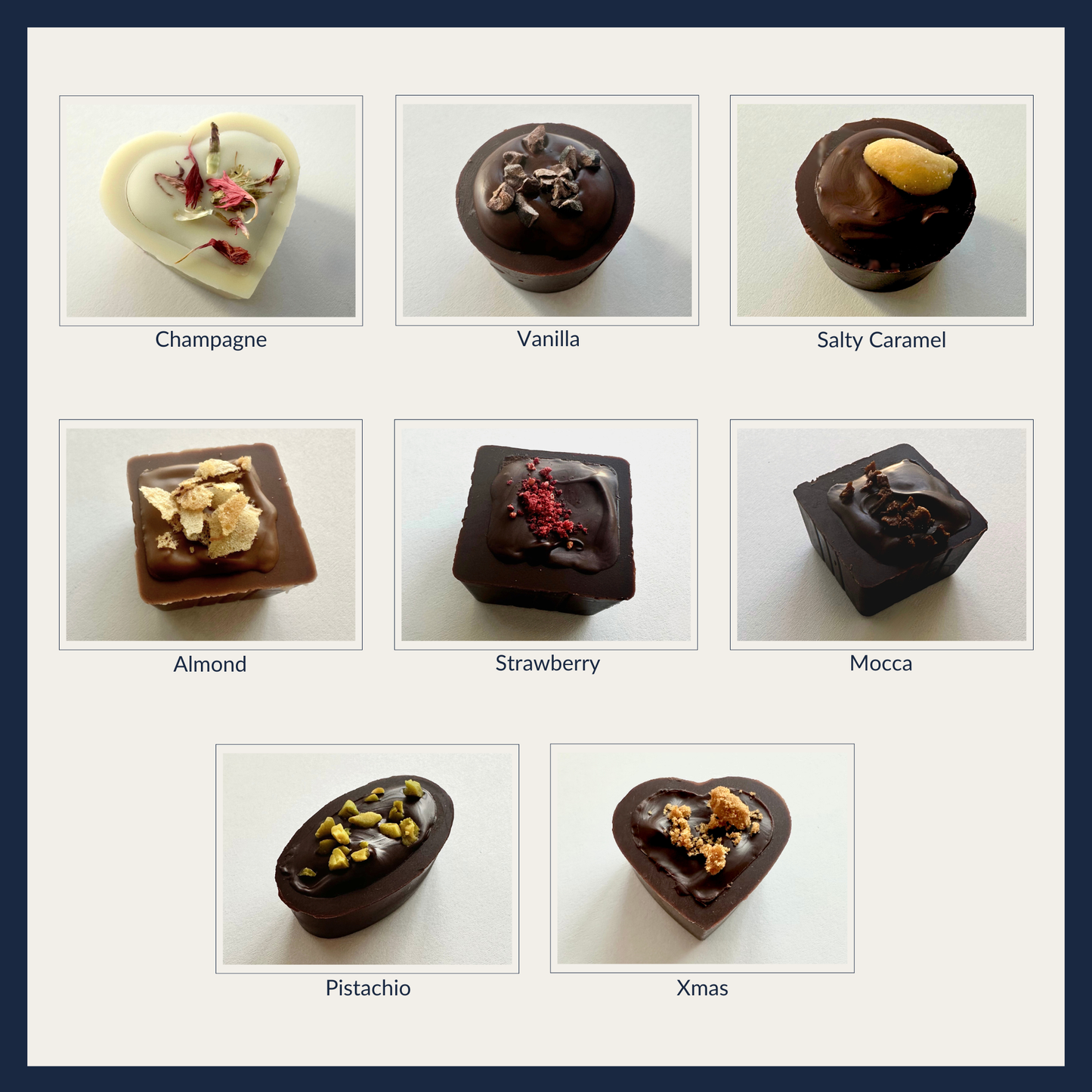 12 Schokoladen-Pralinen Geschenkbox